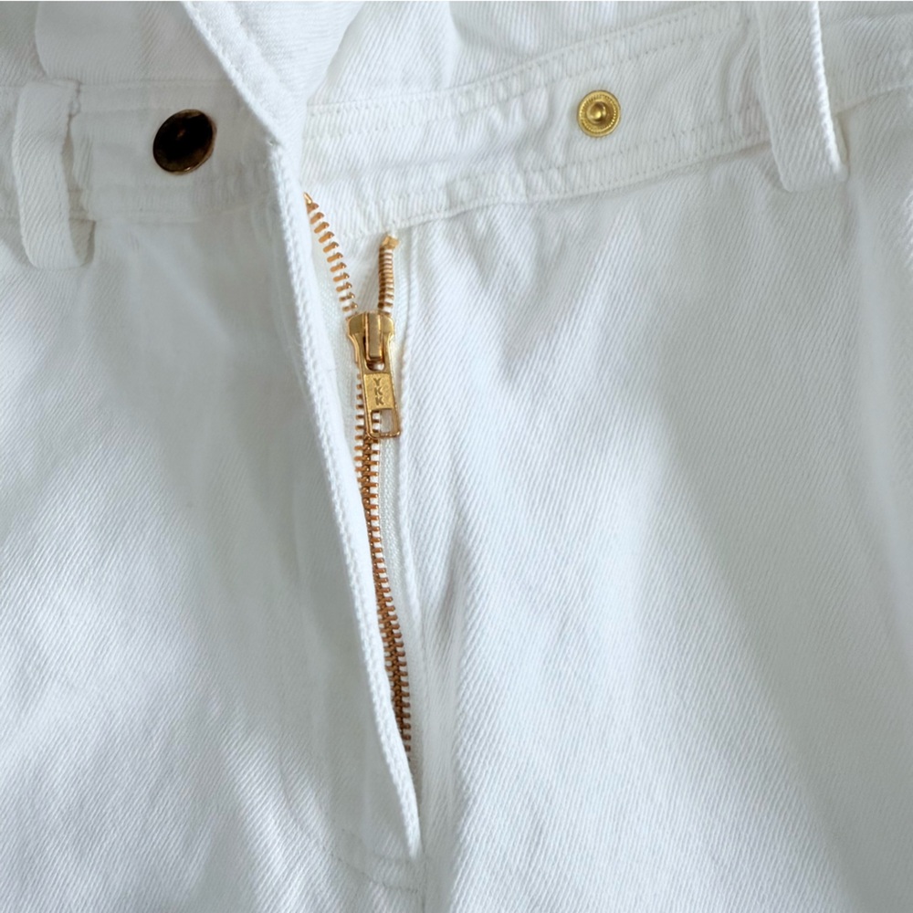 Lovers + Friends FRANKIE ROMPER M Bone White Denim Playsuit with Gold Accents - Picture 11 of 16